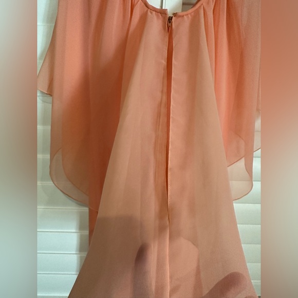 Flowy Vintage 70’s Coral Maxi Dress International Ladies Garment Workers Union - Picture 8 of 15